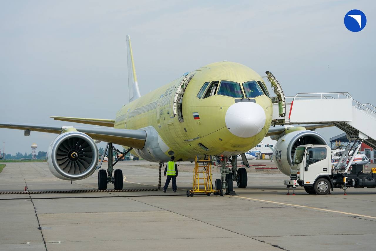 Первый полет первого серийного импортозамещенного самолета МС-21-310